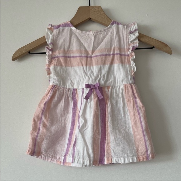 Linen blend baby dress. Size 12 Months - Picture 3 of 7